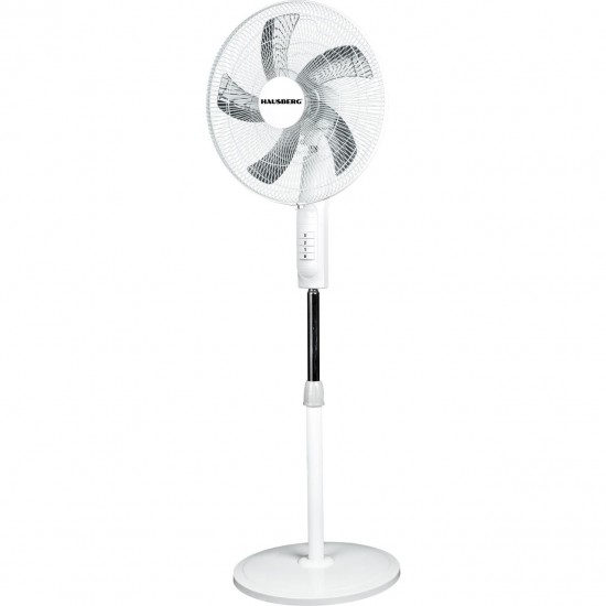 Ventilator cu picior Hausberg HB-5850AB, 60 W, 3 viteze, diametru 42 cm, functie de oscilatie 90 grade dreapta