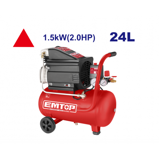 Compresor de aer 24L, 1.5kW, 2.0CP, EMTOP