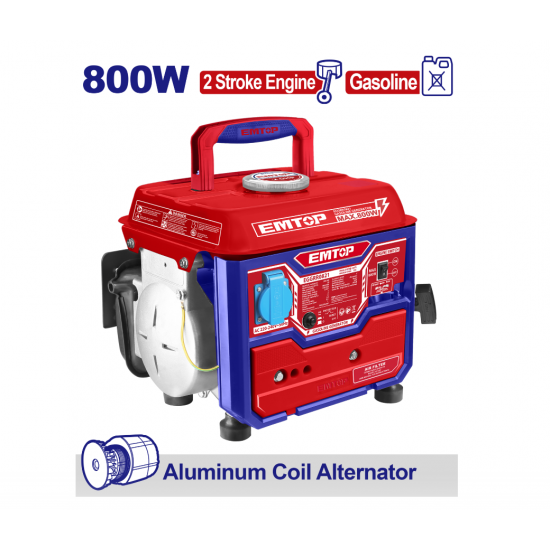 Generator pe benzina Emtop, 800W, rezervor 4L