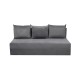 Canapea extensibila, Toms, tapiterie din stofa 190 X 90 Grey Velvet