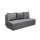 Canapea extensibila, Toms, tapiterie din stofa 190 X 90 Grey Velvet