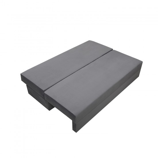 Canapea extensibila, Toms, tapiterie din stofa 190 X 90 Grey Velvet