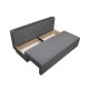 Canapea extensibila, Toms, tapiterie din stofa 190 X 90 Grey Velvet