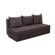 Canapea extensibila, Toms, tapiterie din stofa 190 X 90 Dark Brown