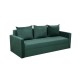 Canapea extensibila cu brate si perne, Toms, tapiterie din stofa 210 X 90 Green Velvet