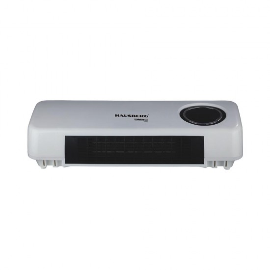 Convector electric digital de perete cu ventilator HAUSBERG HB-8217AB, 2000W, 2 Nivele de putere, Telecomanda, Temporizator, Alb