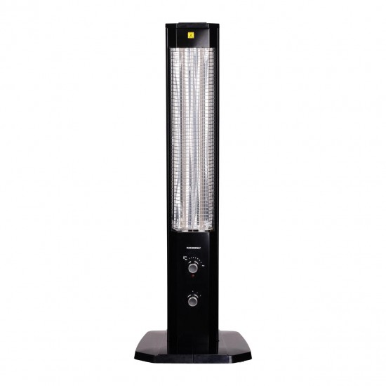 Radiator Electric Hausberg HB-8560, 2300W, Termostat Reglabil, Lampa de semnalizare pentru 3 pozitii, Negru