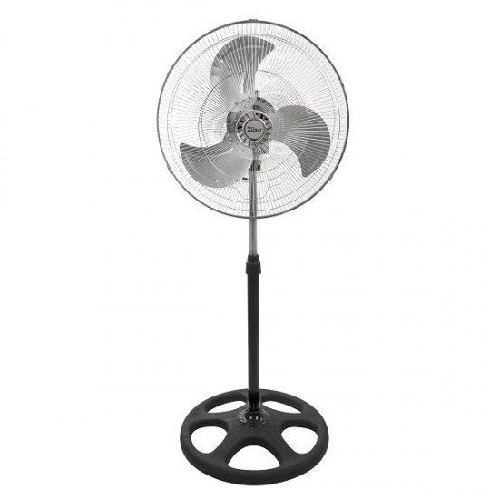 Ventilator cu picior ZILAN 3840,negru cu gri 3 in 1, Putere 55 W, 3 viteze, diametru 45 cm