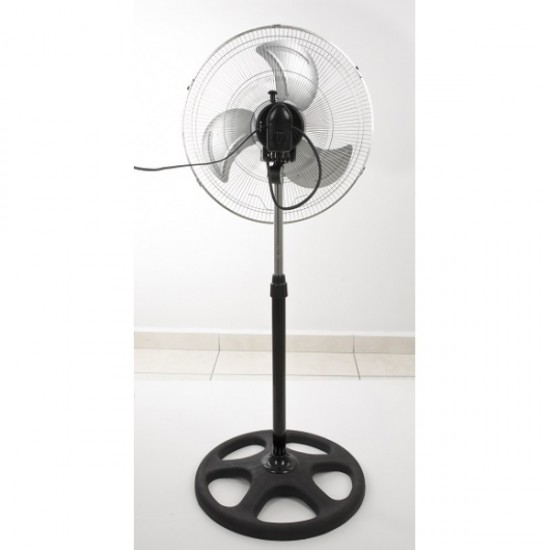 Ventilator cu picior ZILAN 3840,negru cu gri 3 in 1, Putere 55 W, 3 viteze, diametru 45 cm