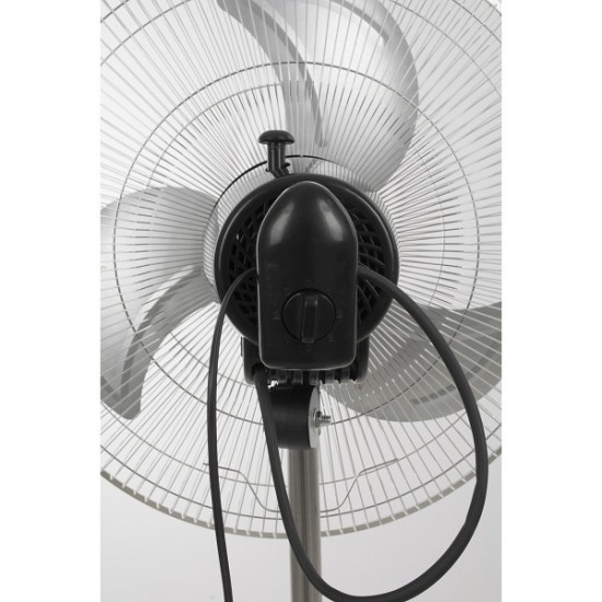 Ventilator cu picior ZILAN 3840,negru cu gri 3 in 1, Putere 55 W, 3 viteze, diametru 45 cm