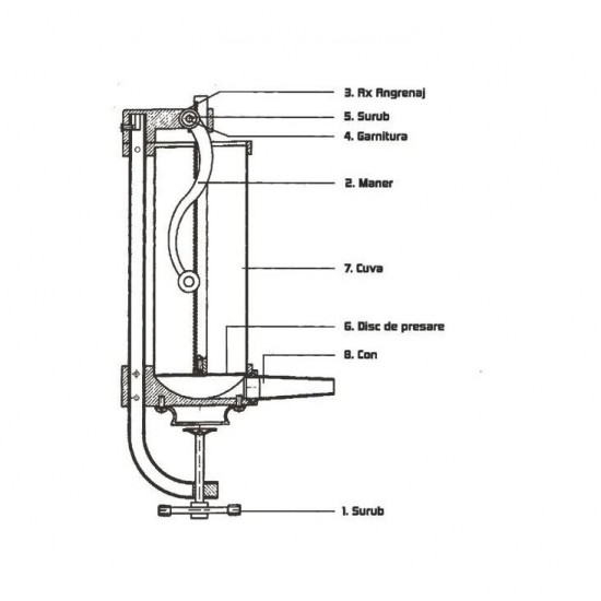 Aparat Carnati Elefant KY2006C, 3 kg, metal/inox, Vertical 4 palnii, prindere de masa