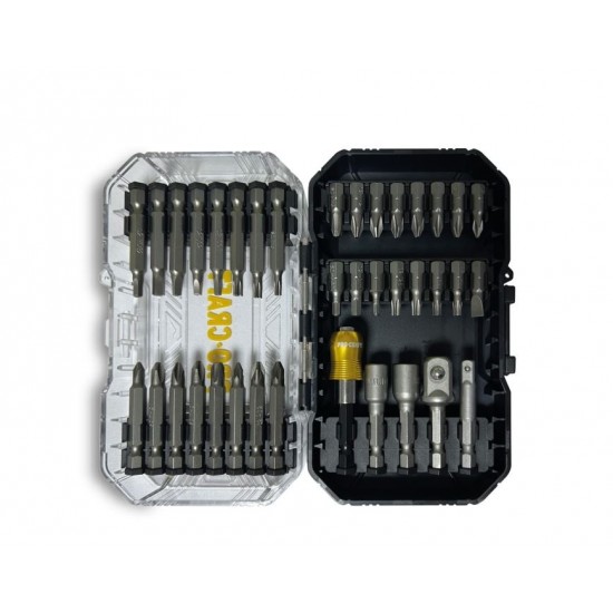 Set biti PROCRAFT BS-37 , 37 piese , biti , adaptoare priza ,chei cu piulita