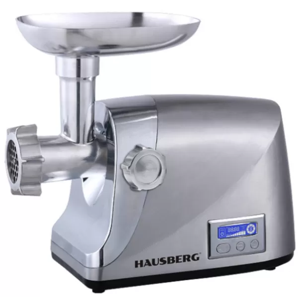 Masina tocat Hausberg HB-3455, 2000W, 2Kg/min, Impingator legume, Carcasa aluminiu - Motor cupru