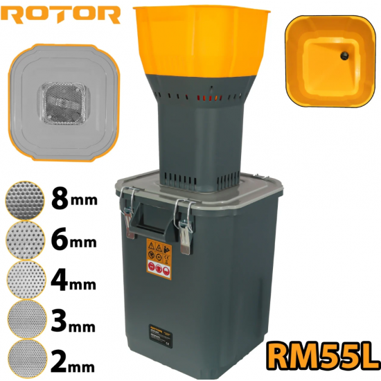 Moara electrica pentru cereale RM55L ROTOR, 19000 rot/min, 1500 W, 55 L