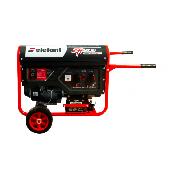 Generator pe benzina ZH5500 ELEFANT Ieșire curent 5,5 kW, 18 CP, siguranță de pornire, indicator de benzină