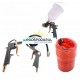 Compresor Profesional , Italy , capacitate 50 Litri , 2.5 hp , 8 bar , senzor de ulei + Set 4 Accesorii Pistol de Vopsit