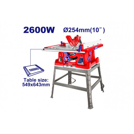 Fierastrau electric circular cu masa, 2600W, masa 549x643mm