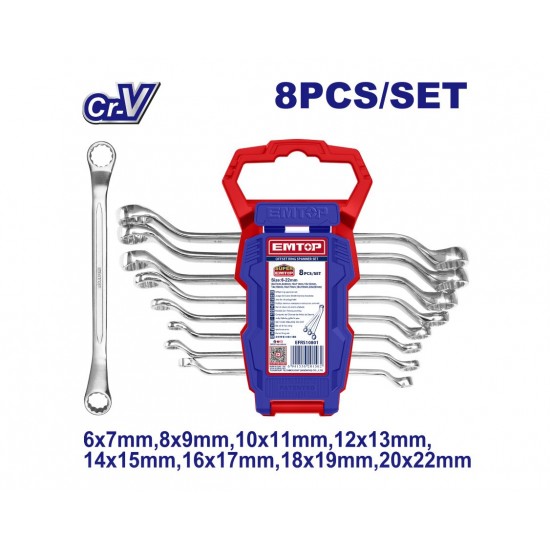 Set 8 chei inelare cotite 6-22mm , EMTOP