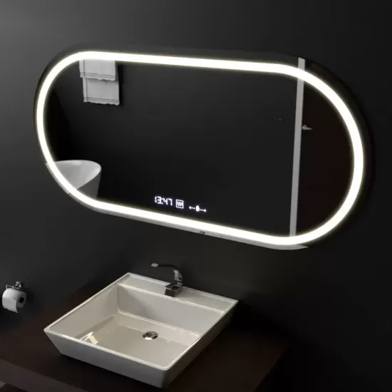 Oglinda LED Senzor Altera Sistem Dezaburire Ceas 80x60 cm, colectia Marcello Funghi