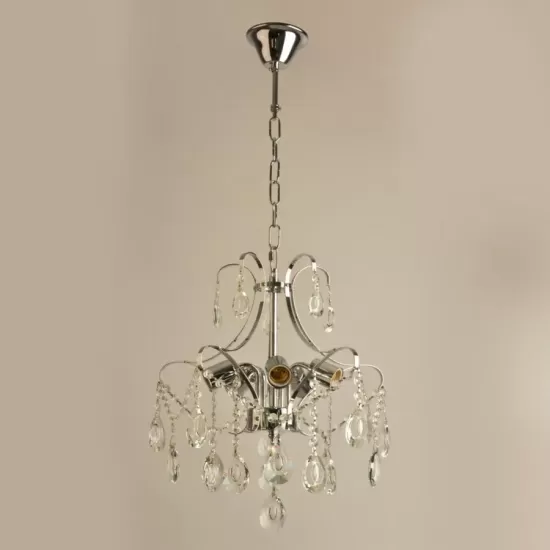 Candelabru Akihico, 5*E27, Crom, Metal si Cristal