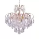 Candelabru Cristal Carolin, 4*E27, Auriu, Metal si Cristal