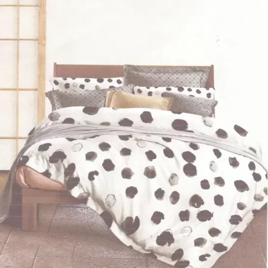 Lenjerie Stil Dalmatian, Pat 2 Persoane, 4 Piese, Bumbac Finet, F19/P