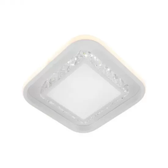 Lustra LED Analisa 48W, Cristal si Metal, Alb