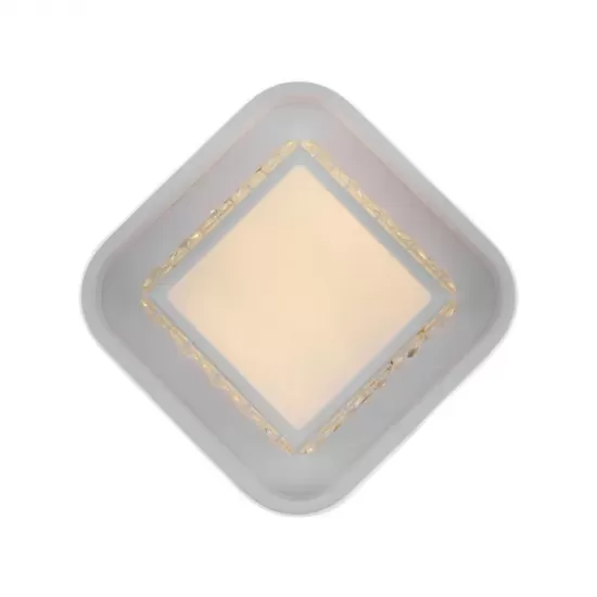 Lustra LED Analisa 48W, Cristal si Metal, Alb