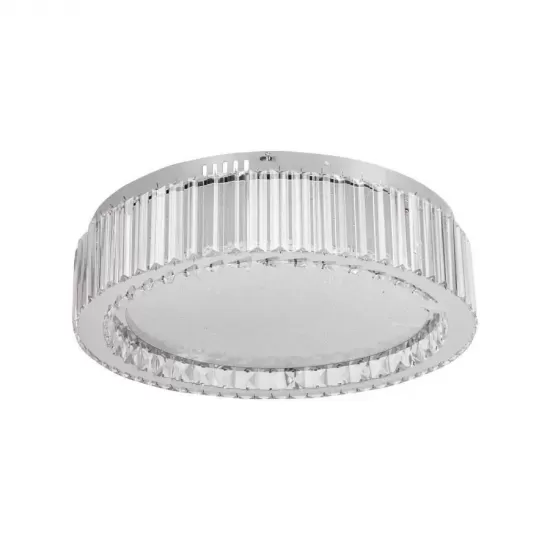 Lustra LED Cristal cu Telecomanda Angelina 80W Dimabila Argintiu