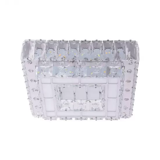 Lustra LED Teodora, 24W, Lumina Rece/Calda/Neutra, Alb