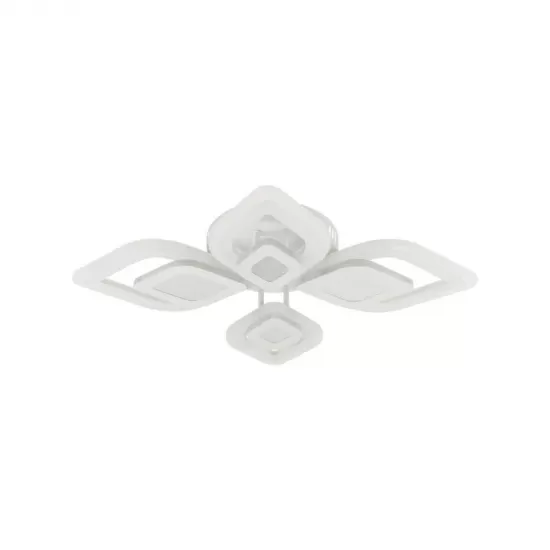 Lustra LED Xeno 3D cu Telecomanda, 120W, 2.4GHz, Acril, Alb