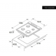 Plita incorporabila Hausberg HB-555, Gaz, 4 arzatoare, Sistem siguranta - Inox